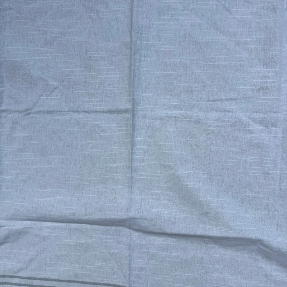 9.a.38 100% Cotton Tablecloth 37x43.5 Gray White Plaid Stripe Threshold